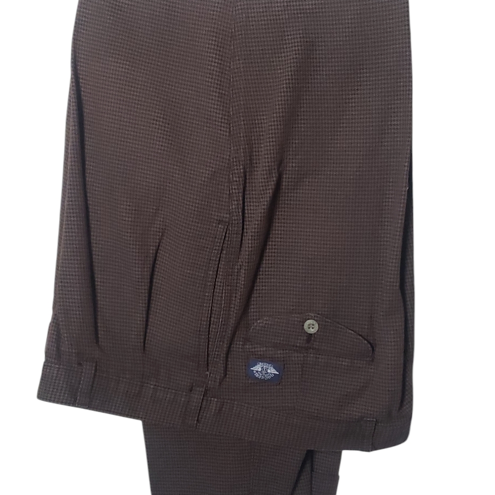 VTG DOCKERS Houndstooth Pleated Chino Pants Trousers | Mens 36 x 30